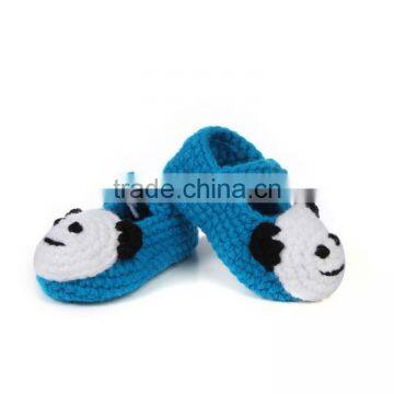 Cute Dog Pattern Hand Crochet Baby Shoes