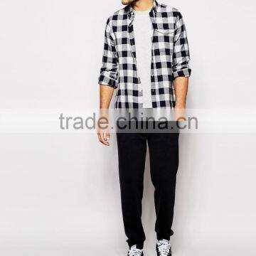 Plain Black Varsity Fitted Joggers Blank photo-4