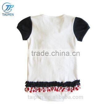 2017 Summer Navy Style Newborn Baby Girls Bodysuit With Lovely Ruffle Short Sleeves Romper Designs For Toddler photo-2