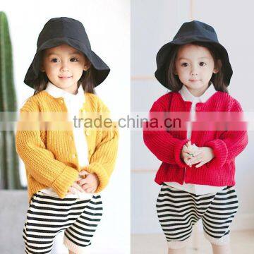 2-8 Years Wholesale 2017 New Autumn Knitted Full Sleeve Solid Girls Sweaters (pick Size Color ) photo-2
