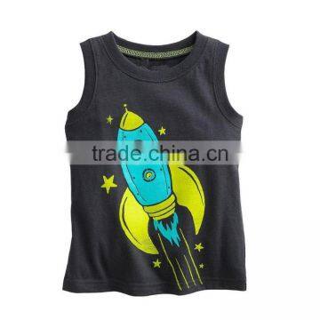Fashion Design Custom Embroidery Wholesale Cheap 100 Cotton Kids Tank Top photo-4