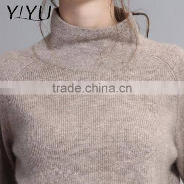 Fashion Women Loose Three-fourths Sleeve Turtleneck Cashmere Pullover photo-4