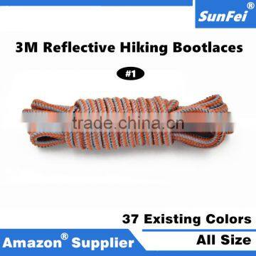 Reflective Striped Boot Laces Strings for Sports Athletic Shoes Sneakers Travel Boots and More