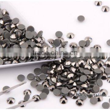 AAA Quality Jet Hematite Hot Fix Strass Drill Rhinestone Czech Hot Fix Rhinestones photo-4