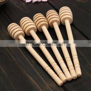 2016 Hot Sale Fashion Wood Wooden Honey Dipper Stick New Honey Jar Long Handle Mixing Honey Stick photo-2