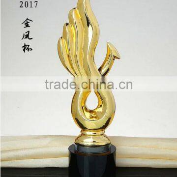 2017 New Design Gold Plated Chanticleer Trophy Chanticleer Award for Business Gift photo-2