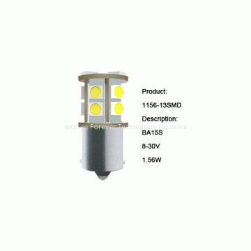 LED Automotive Lilight Bulbs 5050SMD BA15S Flat Foot Bronze Head Low Light - Declining photo-2