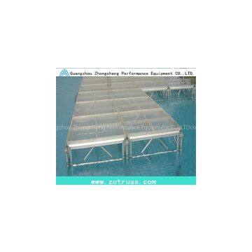 Stage Weddin Party Alumminum Stage Performacetempered Glass Stage