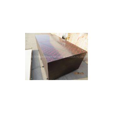 CROWNPLEX BRAND FILM FACED PLYWOOD, POPLAR CORE, WBP MELAMINE GLUE, BROWN PRINTED FILM