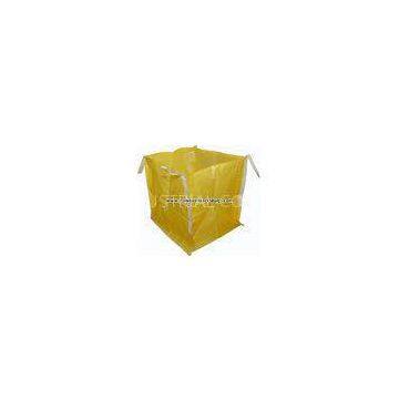 Yellow PP Box Bags for Ore / Durable Woven Polypropylene FIBC Big Jumbo Bag