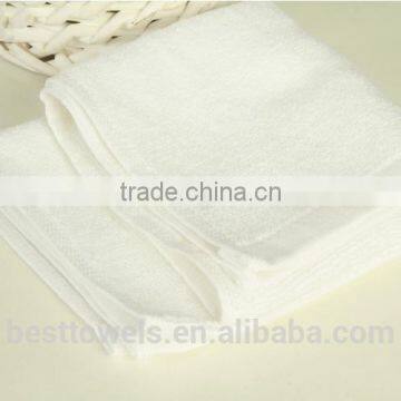 white cotton hotel hand towel terry