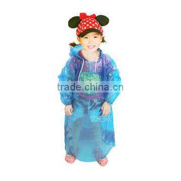 High quality disposable plastic rain poncho coat for adult and children