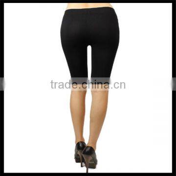 Seamless Solid Stretch Shorts Spandex Leggings Yoga Biker Exercise Black Color photo-4