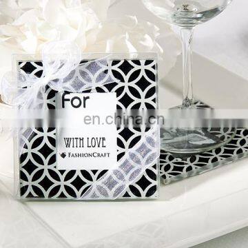 Latest Black and white Geometric pattern coaster sets of wedding decoration gift