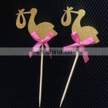 Gold Flamingo Cupcake Toppers Birthday Cake Topper Wholesale