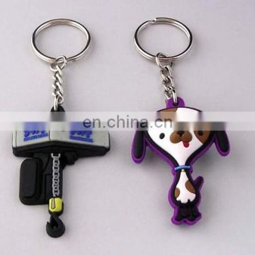 newest 2014 skull shape silicone keychain with led