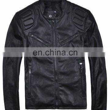 2017 Winter Handsome Quilted Leather Motorcycle Jacket Men