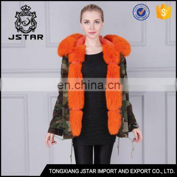 Comfort high quality women's cheap fur coats with fur collar