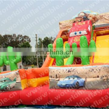 Giant inflatable car slide