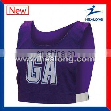 Healong Sport fully dye sublimation Biggest Factory Netball Bibs retro