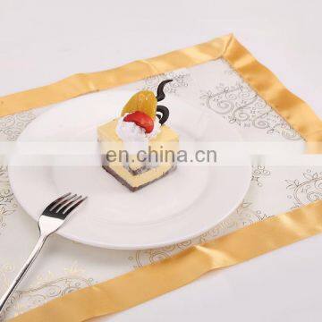 100% polyester organza and satin table cloth for wedding hotel decoration