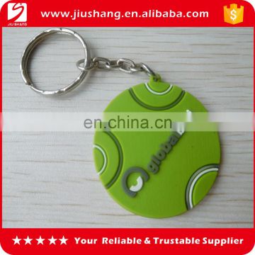 round shaped personalized cool soft pvc keychain