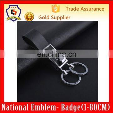 Best selling Business gift custom car logo leather keychain