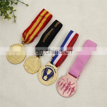 Rose Gold Painted Pink Color Women Marathon Medal photo-2