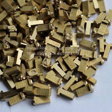 Cooper character and number /Brass type  2x3x15 for coding machines