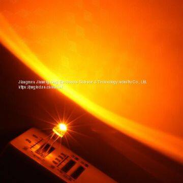 4.8mm Water Clear Orange Light Straw Hat LED for Billboards