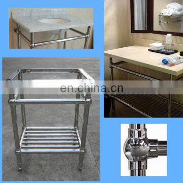 American standard hotel project vanity base, stainless steel vanity support frame