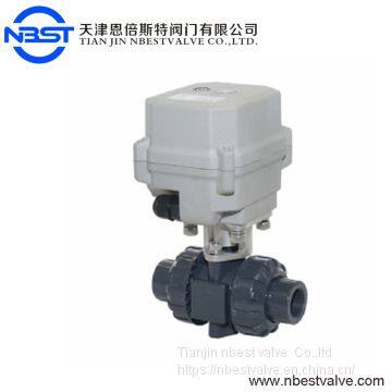 Factory Sale Double Union Pvc Electric Actuator Ball Valve DN20 3/4inch