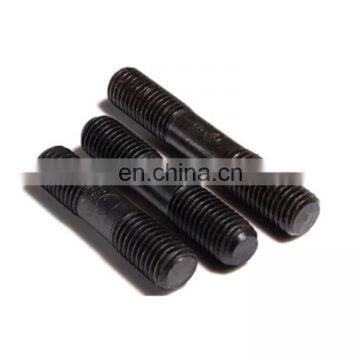 Zinc plated steel hex head double end threaded stud m6