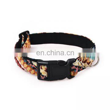 Newest Cheap Folk Pattern Design Polyester Pet Dog Collar