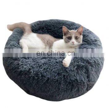 Amazon Best Seller Plush Luxury Cat Dog Pet Beds, Faux Fur Round Puppy Dog Beds, Comfortable Donut Cat Beds photo-2