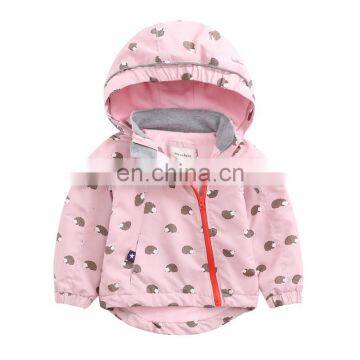 RTS Spring and Autumn girls popular cartoon print hooded blazer