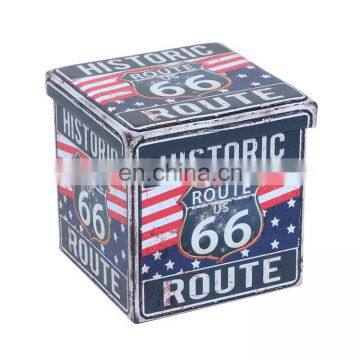 New Design Square Padded Seat Non Woven Folding Stool Storage Stool Ottoman With Storage photo-5