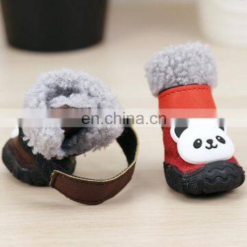 Customize Dog Winter Shoes Small Dog Warm Boots Pet Winter Cotton Velvet Shoes photo-4