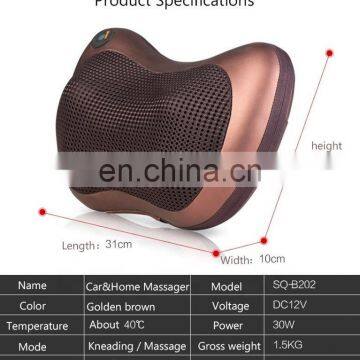 Certificate Wholesale Multi-function Car Neck and Back Shiatsu Electric Heating Massage Pillow