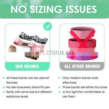 Harbour Custom Printed Logo Exercise Hip Woven Fabric Private Label Resistance Bands Set photo-5