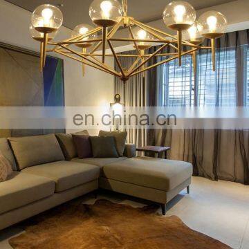 Modern Large Glass Chandelier Pendant Light for Living Room Decor photo-3