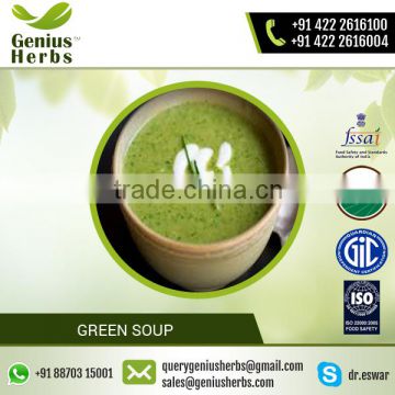 Top Brand Selling High Grade Green Soup at Reliable Rate