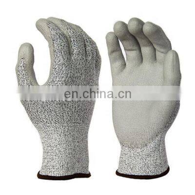 HPPE Knitted Cut Resistant Anti Knife Construction Grade Level 5 Processing Safety Work Glove