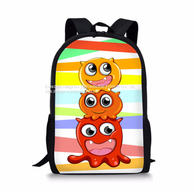 Cute Little Monster Kid School Bags Backpack Kindergarten Schoolbag 3D Cartoon Unisex Customized Logo Packing photo-4
