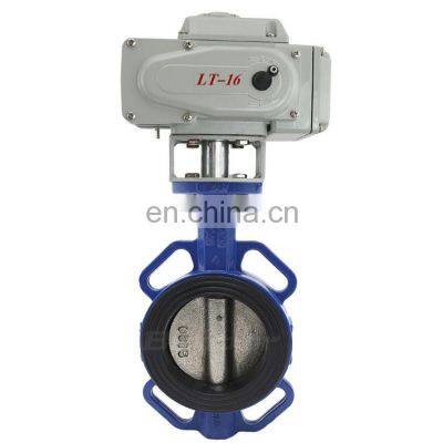 Bundor  pn10/16 dn40 dn600 dn150 motorized electric actuator wafer butterfly valve stainless steel butterfly valve