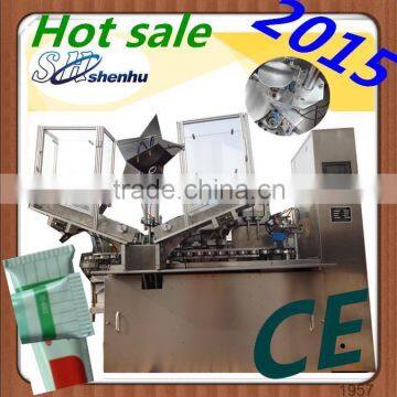 fully automatic pneumatic type vertical form fill seal machine with tube filler and intermittent type sealer