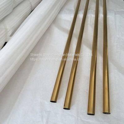 201 304 Golden Color Hairline Stainless Steel Pipe photo-4