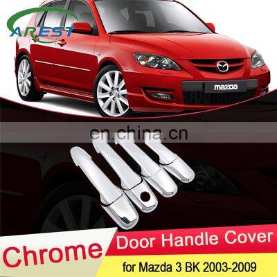 for Mazda 3 BK Sedan Hatch MPS 2004 2005 2006 2007 2008 2009 Luxuriou Chrome Door Handle Cover Trim Set Car Styling Accessories