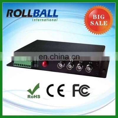 4ch fiber optic audio video transmitter receiver