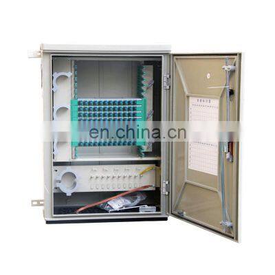 Outdoor Wall-mounted Fully Equipped 96 Core Fiber Optic Splice Outdoor Cabinet